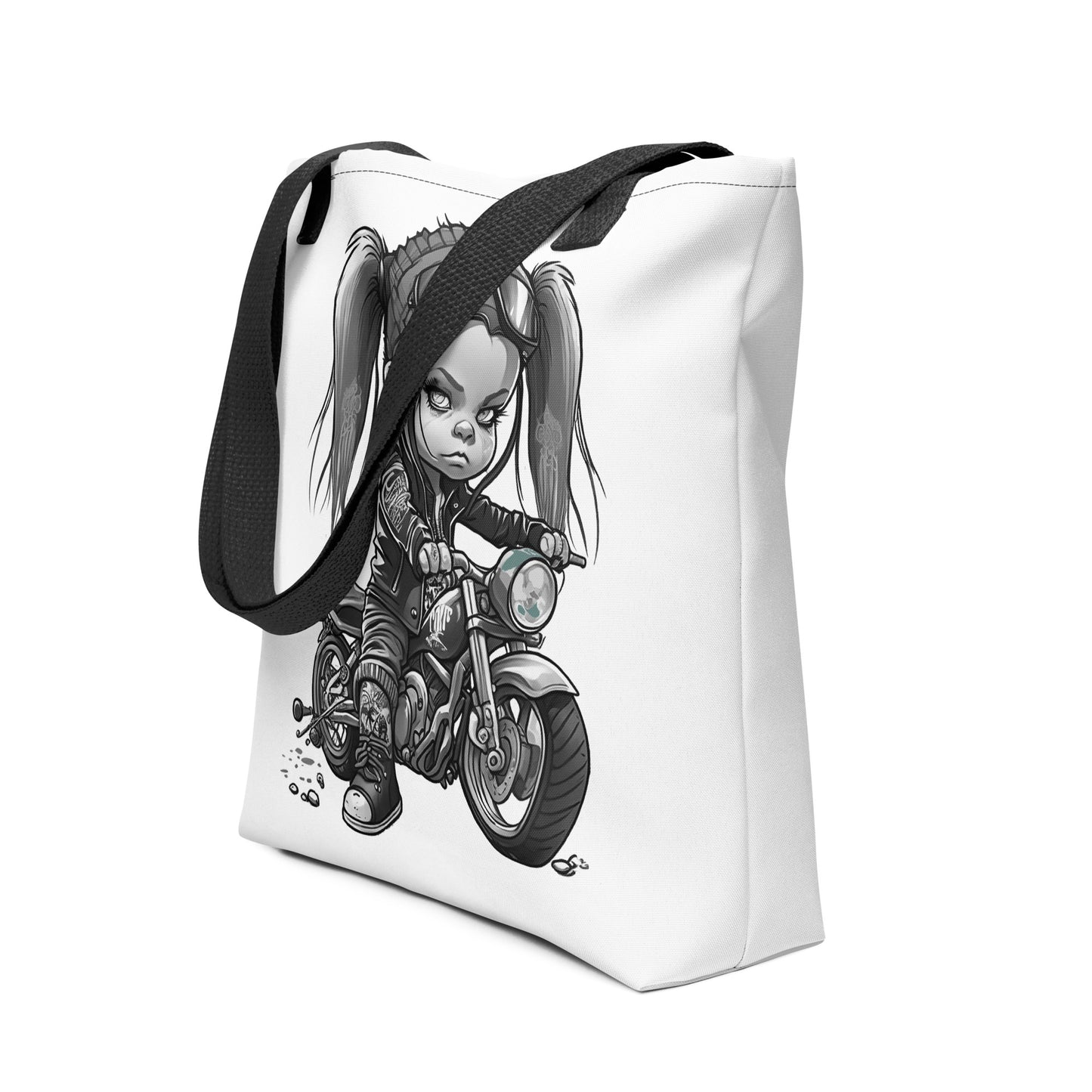 Moto Maven Classic Black & White Tote bag