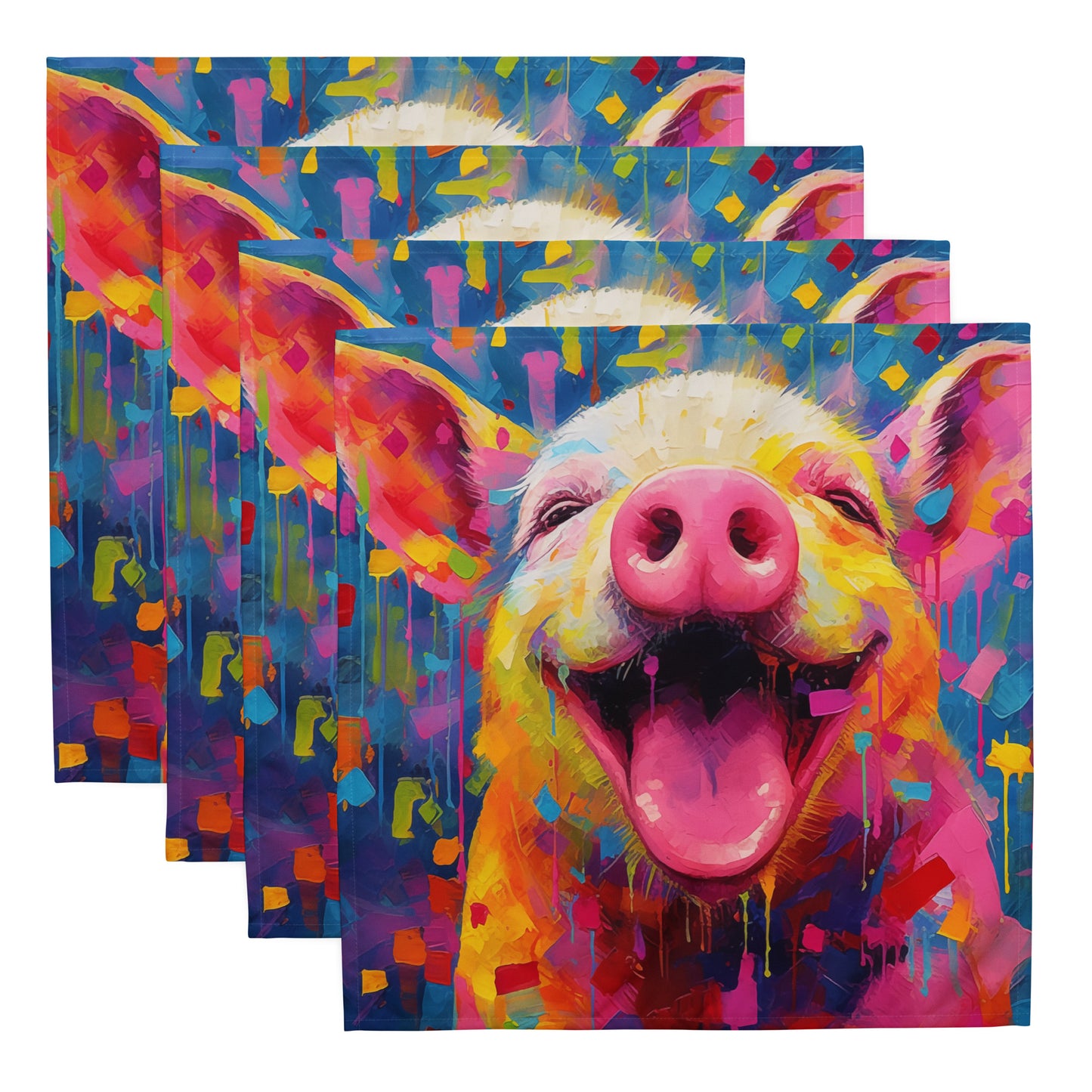 Happy as a Pig Cloth napkin set