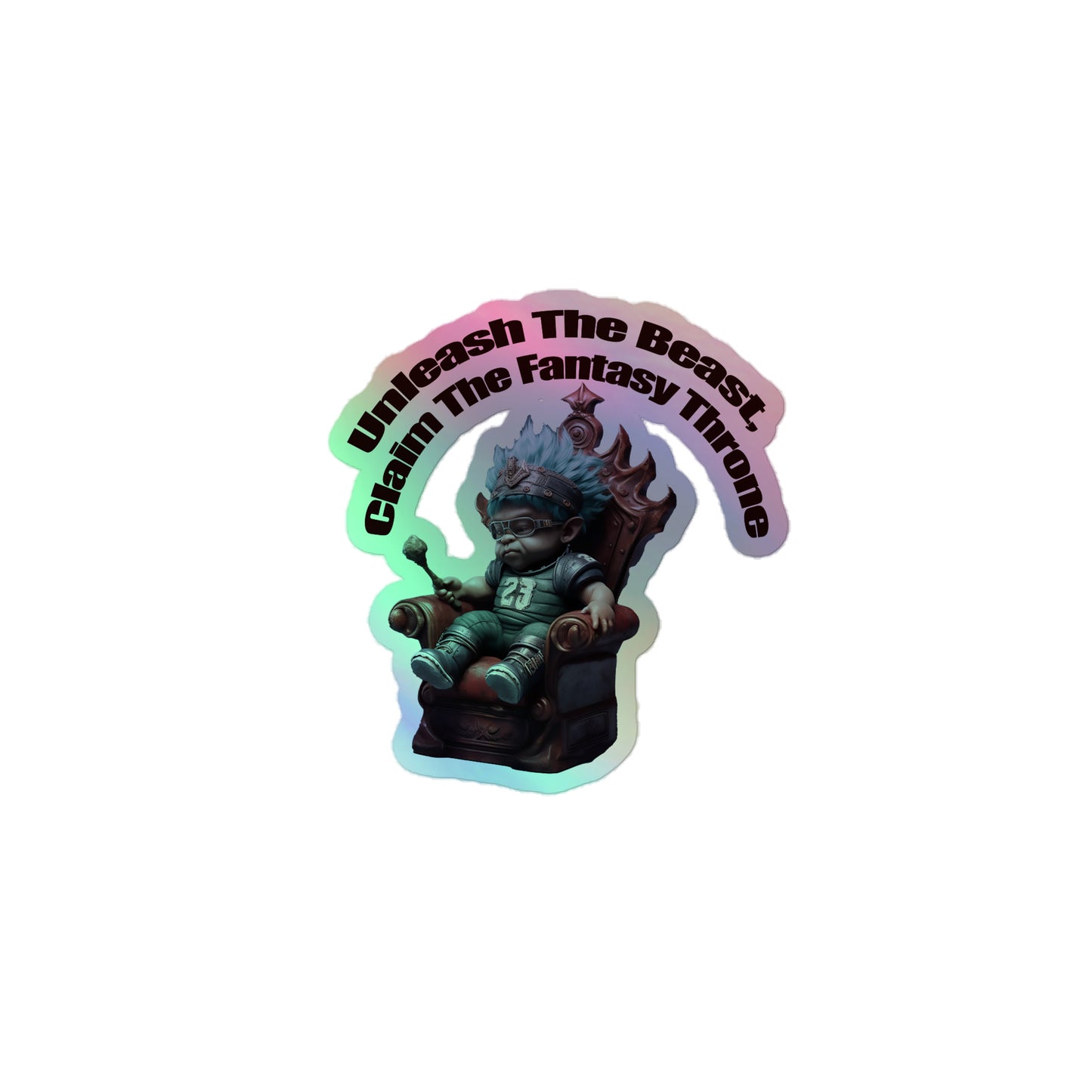 Gridiron King Holographic stickers