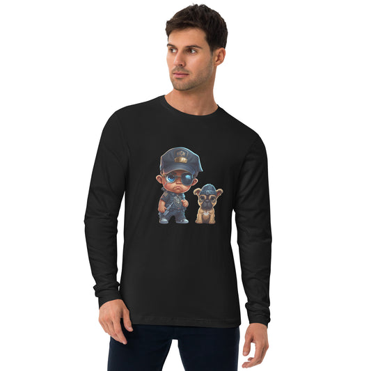 Tiny Enforcer & Paws Long Sleeve Fitted Crew