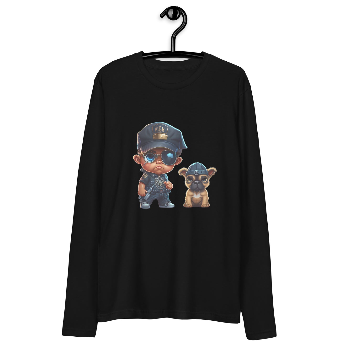 Tiny Enforcer & Paws Long Sleeve Fitted Crew