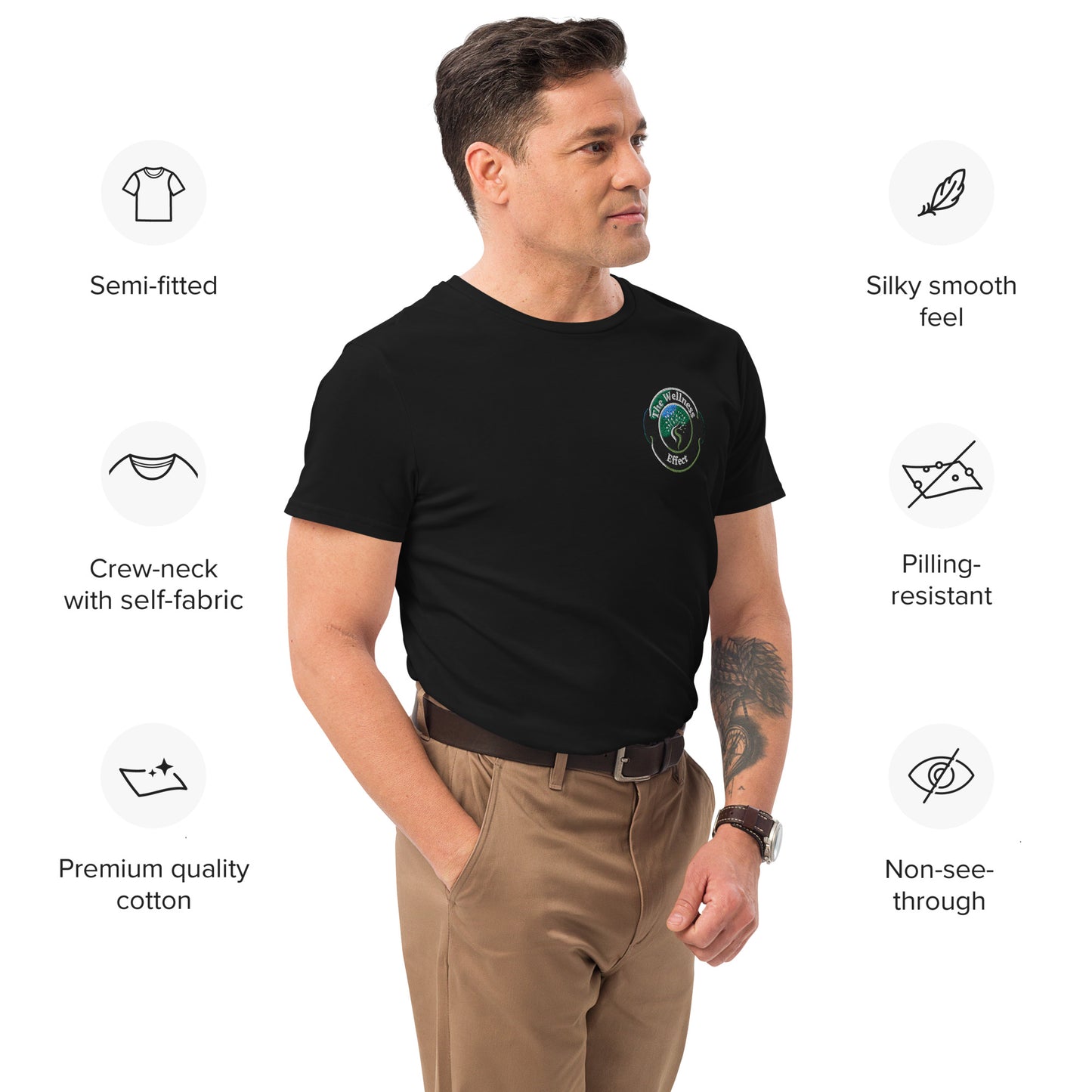 The Wellness Effect Men's premium cotton t-shirt