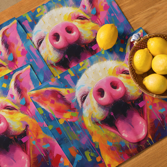 Happy as a Pig Placemat Set