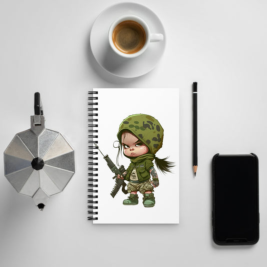 Battle Ready Army Girl Spiral notebook