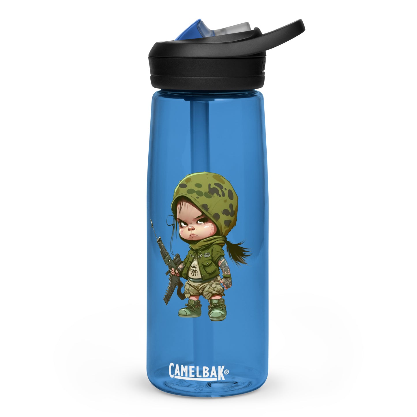Battle Ready Army Girl Sports water bottle