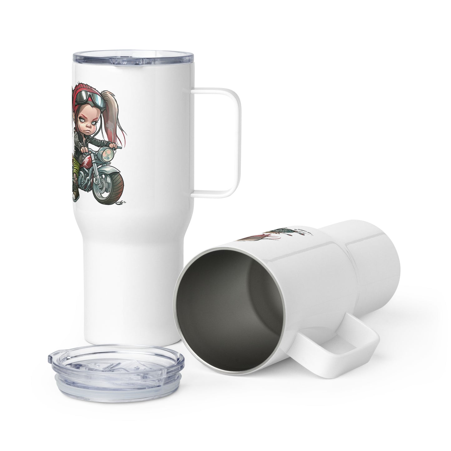Moto Maven Travel mug with a handle