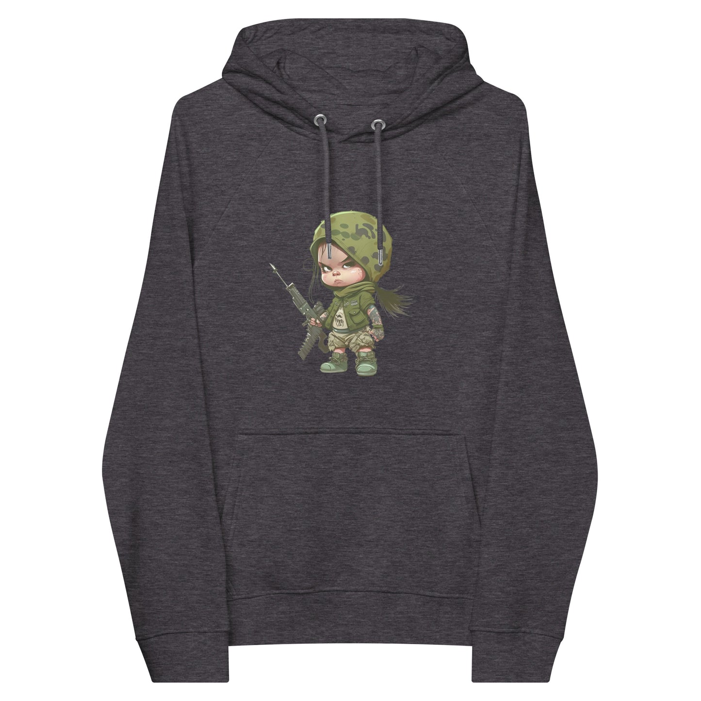 Battle Ready Army Girl Unisex eco raglan hoodie