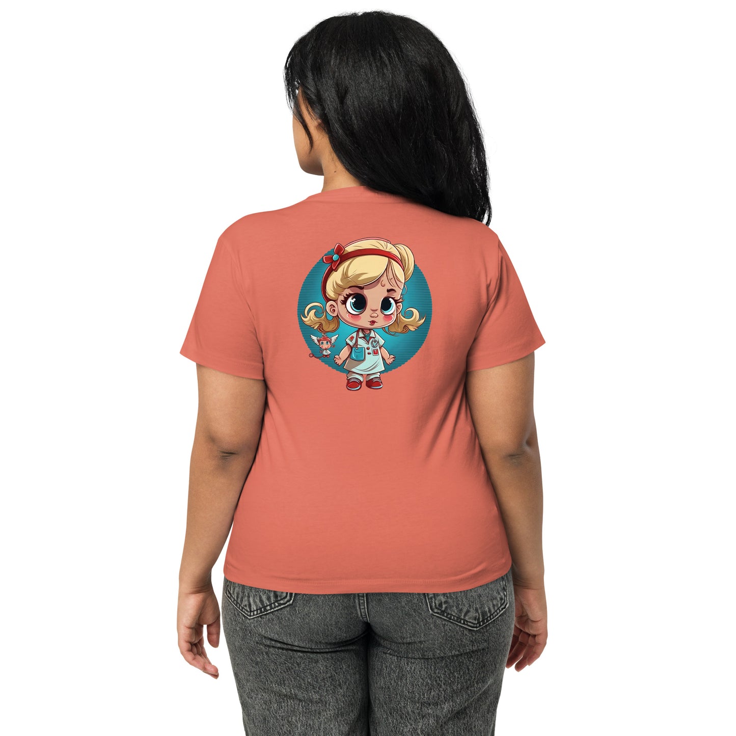 Tiny Caregiver & Mini Magic Women’s high-waisted t-shirt